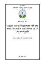 Nghiên cứu bào chế viên nén bao phim chứa hỗn hợp cao đu đủ và cao bàng biển