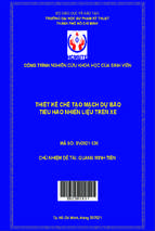 Thiết kế chế tạo mạch dự báo tiêu hao nhiên liệu trên xe