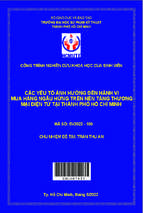 Các yếu tố ảnh hưởng đến hành vi mua hàng ngẫu hứng trên nền tảng thương mại điện tử tại thành phố hồ chí minh