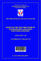 Nguyên cứu tính toán thiết kế hộp số chuyển đổi năng lượng sóng thành năng lượng điện