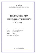 Tiểu luận học phần phương pháp nghiên cứu khoa học