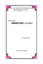 Bài giảng marketing căn bản