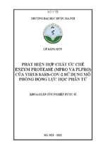 Phát hiện hợp chất ức chế enzym protease (mpro và plpro) của virus sars cov 2 sử dụng mô phỏng động lực học phân tử