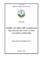 Nghiên cứu điều chế và khảo sát một số chỉ tiêu chất lượng cao khô lá phèn đen