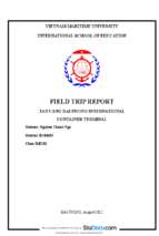 Field trip report tan cang hai phong international container terminal