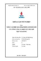 Nâng cao hiệu quả hoạt động kinh doanh của tổng công ty điện lực dầu khí việt nam (pow)
