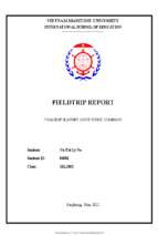 Fieldtrip report vinaship seaport joint stock company