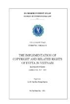 Luận văn the implementation of copyright and related rights of evfta in vietnam