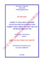 Nghiên cứu hoạt động thẩm định tài sản bảo đảm tại ngân hàng nông nghiệp và phát triển nông thôn việt nam – chi nhánh tỉnh quảng trị