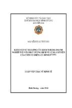 Khảo sát sự hài lòng của khách hàng doanh nghiệp đối với chất lượng dịch vụ cung cấp điện của công ty điện lực bình dương 