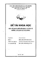 Một số quan điểm nội dung cơ bản về đường lối quân sự của đảng