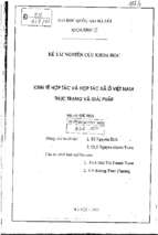 Kinh tế hợp tác và hợp tác xã ở việt nam thực trạng và giải pháp