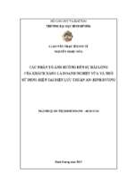 Các nhân tố ảnh hưởng đến sự hài lòng của khách hàng là doanh nghiệp vừa và nhỏ sử dụng điện tại điện lực thuận an   bình dương 