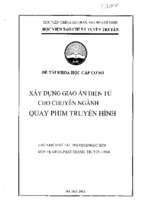 Xây dựng giáo án điện tử cho chuyên ngành quay phim truyền hình