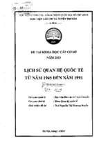 Lịch sử quan hệ quốc tế từ năm 1945 đến năm 1991