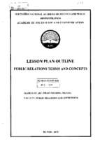 Lesson plan outline public relation tems and concepts