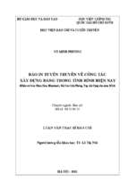 Báo in tuyên truyền về công tác xây dựng đảng trong tình hình hiện nay