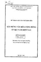 Xây dựng văn hóa công đồng ở việt nam hiện nay