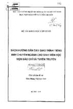 Sách hướng dẫn dạy giáo trình tiếng anh chuyên ngành cho sinh viên học viện báo chí và tuyên truyền