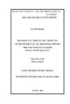 Báo đảng các tỉnh tây bắc thông tin về chuyển dịch cơ cấu kinh tế địa phương (khảo sát báo yên bái, lào cai, lạng sơn từ tháng 92015 đến tháng 62017)