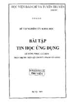 Bài tập tin học ứng dụng