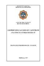 Giải pháp nâng cao năng lực cạnh tranh của công ty cổ phần nguyên vũ 