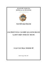 Giải pháp nâng cao hiệu quả kinh doanh tại bưu điện tỉnh sóc trăng 