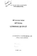 Kỹ năng lãnh đạo, quản lý