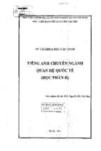 Tiếng anh chuyên ngành quan hệ quốc tế (học phần ii)