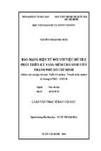 Báo mạng điện tử đối với việc hỗ trợ phát triển kỹ năng mềm cho sinh viên thành phố hồ chí minh