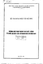 Những giải pháp nâng cao chất lượng tổ chức bộ máy các cơ quan báo chí hiện nay