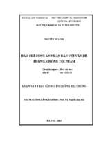 Báo chí công an nhân dân với vấn đề phòng, chống tội phạm