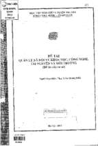 Quản lý xã hội về khoa học, công nghệ, tài nguyên và môi trường (2)