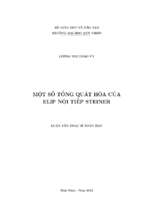 Một số tổng quát của elip nội tiếp steiner