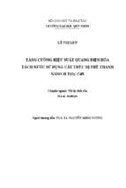 Tăng cường hiệu suất quang điện hóa tách nước sử dụng cấu trúc dị thể thanh nano h tio2 cds