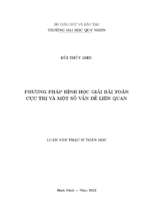 Phương pháp hình học giải bài toán cực trị và một số vấn đề liên quan