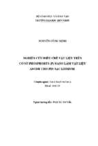 Nghiên cứu điều chế vật liệu trên cơ sở phosphorus (p) nano làm vật liệu anode cho pin sạc lithium.