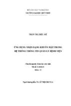 Ứng dụng nhận dạng khuôn mặt trong hệ thống thông tin quản lý bệnh viện