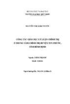 Công tác giáo dục lý lu n chính trị ở trung tâm chính trị huyên tuy phước, tỉnh bình định