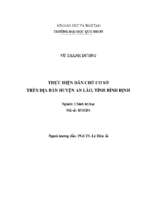 Thực hiện dân chủ cơ sở trên địa bàn huyện an lão, tỉnh bình định