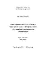 Thực hiện chính sách giảm nghèo theo chuẩn nghèo tiếp cận đa chiều trên địa bàn huyện tuy phước, tỉnh bình định