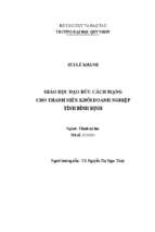 Giáo dục đạo đức cách mạng cho thanh niên khối doanh nghiệp tỉnh bình định