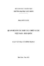 Quan hệ đối tác hợp tác chiến lược việt nam   hàn quốc