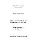 Quản lý nhà nước về vốn oda trên địa bàn tỉnh bình định