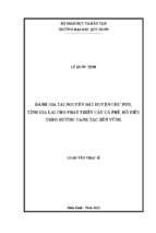 Đánh giá tài nguyên đất huyện chư pưh, tỉnh gia lai cho phát triển cây cà phê, hồ tiêu theo hướng canh tác bền vững