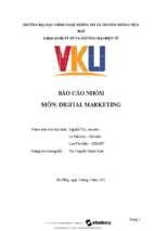 Báo cáo nhóm môn digital marketing