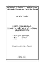 Luận án nghiên cứu chẩn đoán và điều trị phẫu thuật rò hậu môn hình móng ngựa