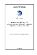 Phân loại tín hiệu điện não dựa trên học sâu hướng đến xây dựng hệ thống đánh vần bằng mắt.