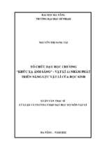 Tổ chức dạy học chương “khúc xạ ánh sáng”   vật lí 11 nhằm phát triển năng lực vật lí của học sinh.