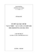 Tổ chức dạy học chủ đề “vật lí nhiệt”   vật lí lớp 12 (ct gdpt 2018) theo định hướng giáo dục stem